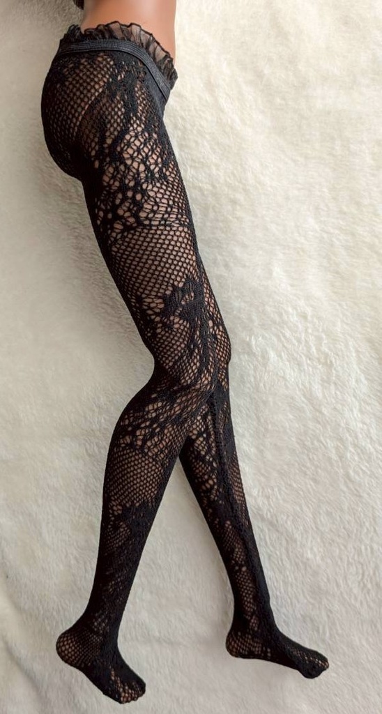 新作 DDサイズ 網タイツ キキョウレース ブラック フリル DDDy・スマートドール着用可能