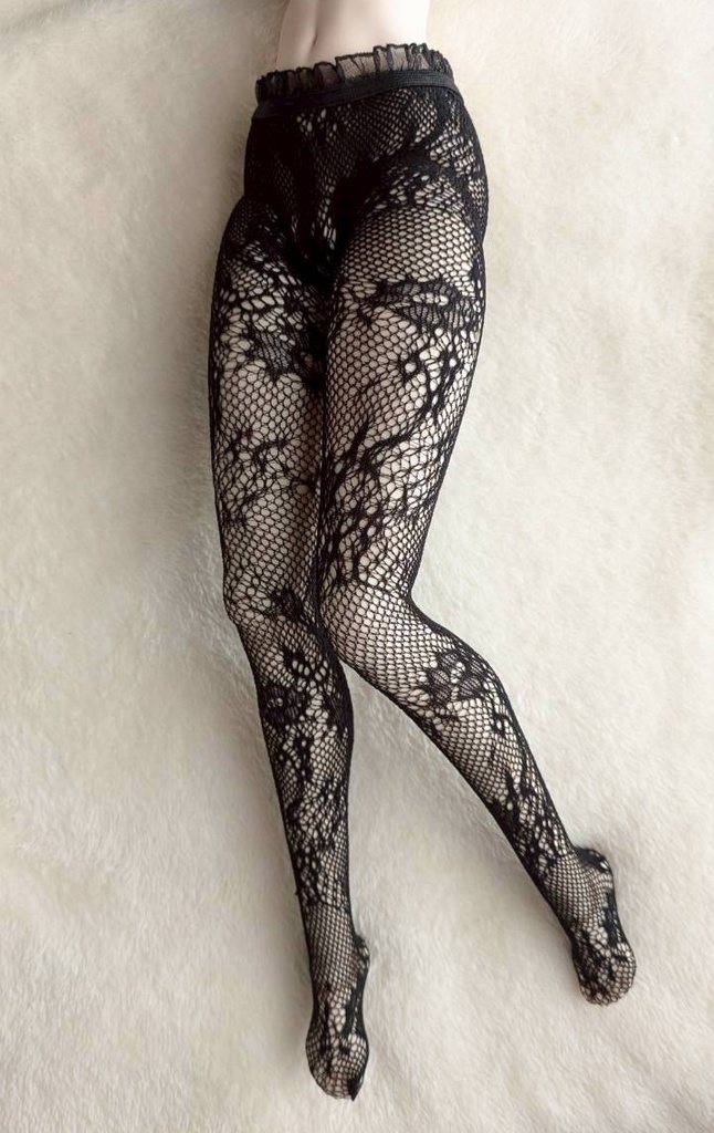 新作 DDサイズ 網タイツ キキョウレース ブラック フリル DDDy・スマートドール着用可能
