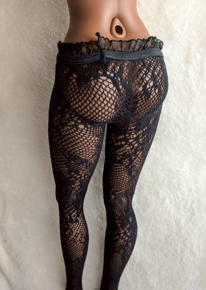 新作 DDサイズ 網タイツ キキョウレース ブラック フリル DDDy・スマートドール着用可能