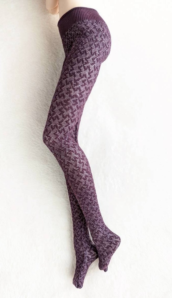 新作 DDPサイズ ハイゲージタイツ クロス柄 ボルドー オビツ50・エンジェルフィリア着用可能