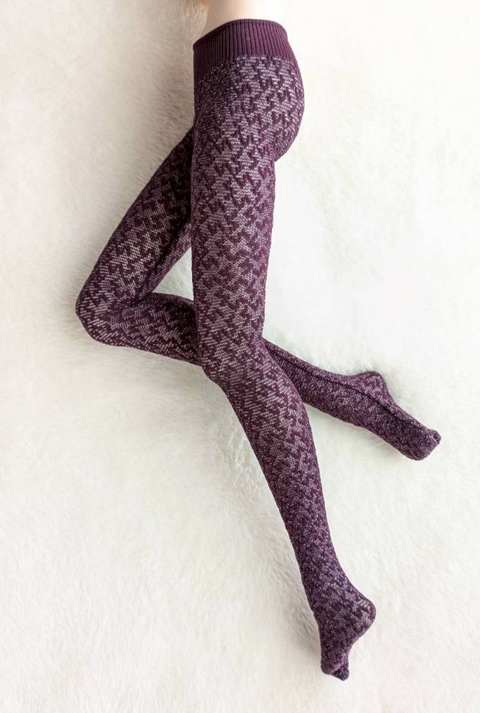 新作 DDPサイズ ハイゲージタイツ クロス柄 ボルドー オビツ50・エンジェルフィリア着用可能