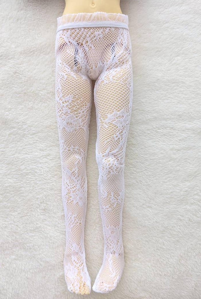 新作 DDサイズ 網タイツ キキョウレース ホワイト フリル DDDy・スマートドール着用可能
