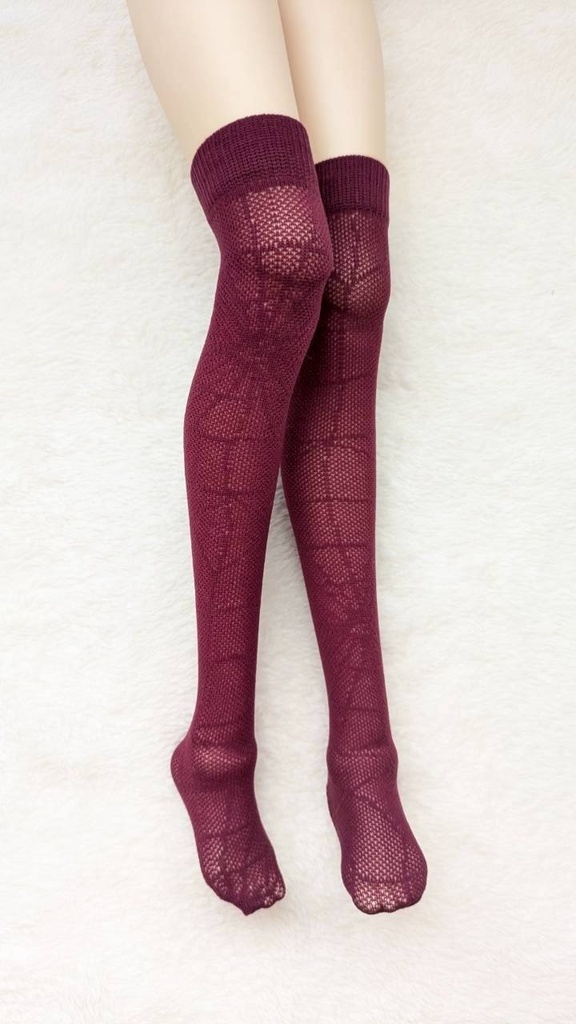 新作 ニーソックス スパイダー クリアレッド MDD・DDP・DD・DDDY着用可能