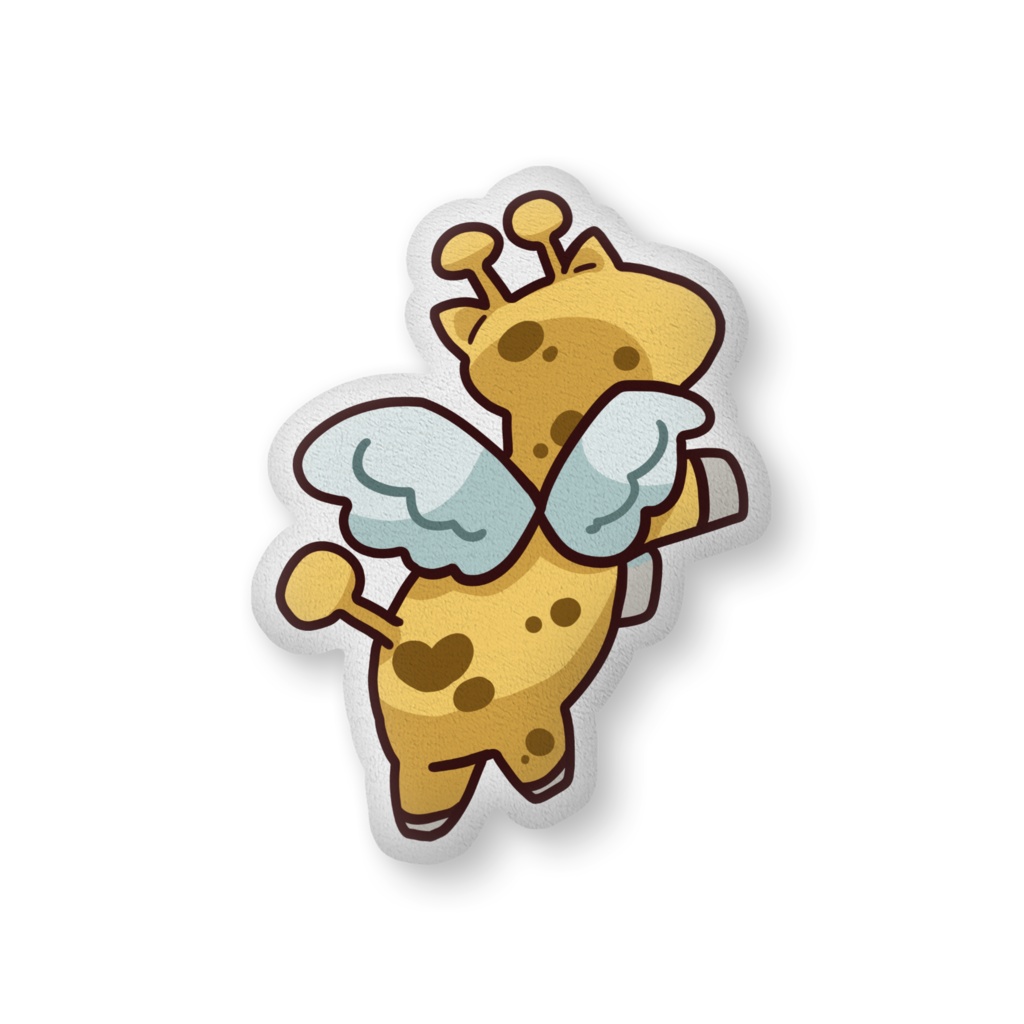 ジラッフ on the クッション「私は抱かれる」