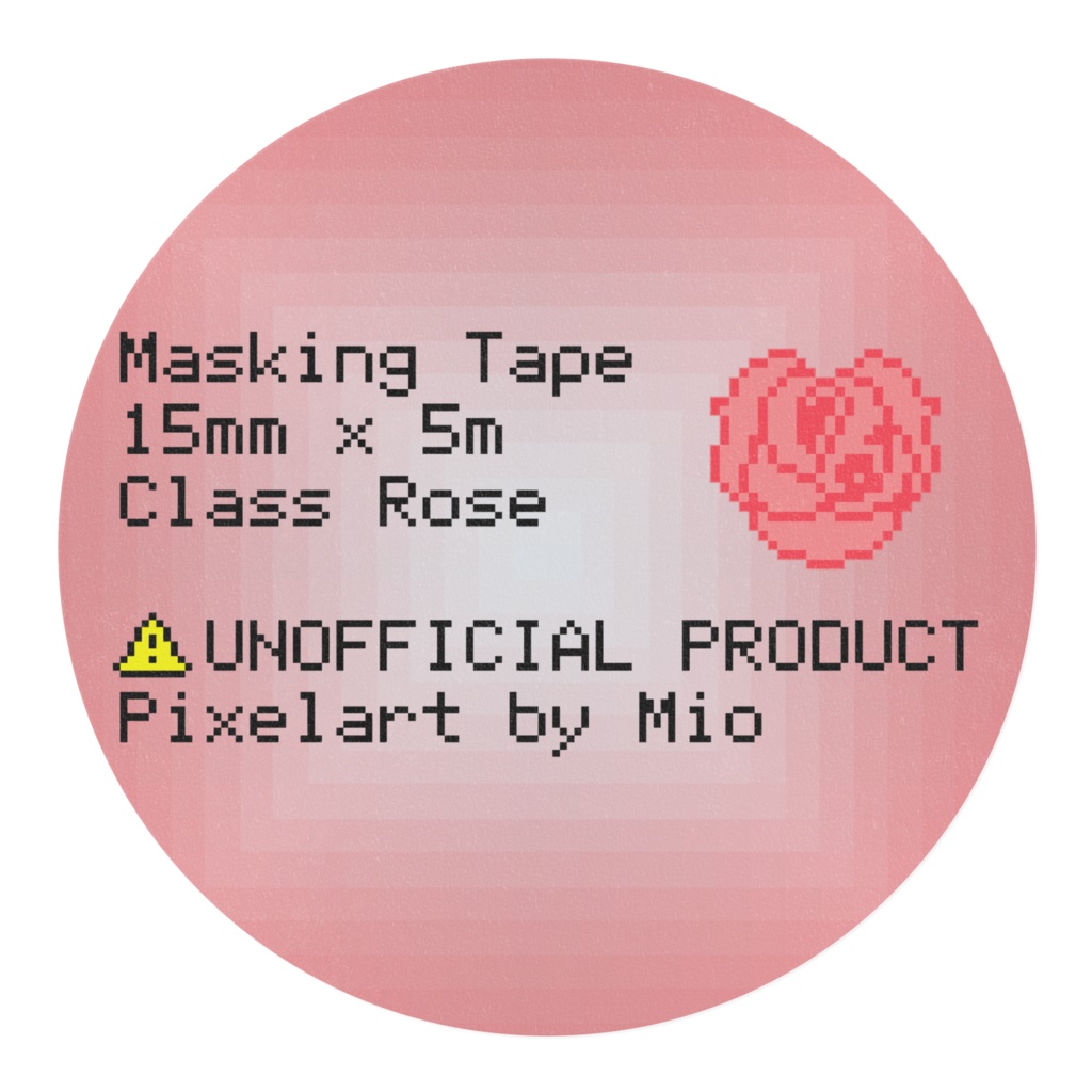 【グリモアA】ドットキャラ(戦闘服)マスキングテープ15mm×5m クラス:ローズ