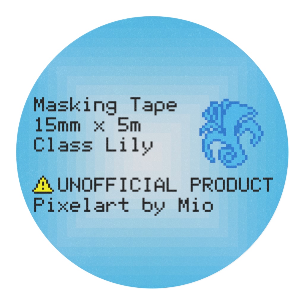 【グリモアA】ドットキャラ(戦闘服)マスキングテープ15mm×5m クラス:リリィ