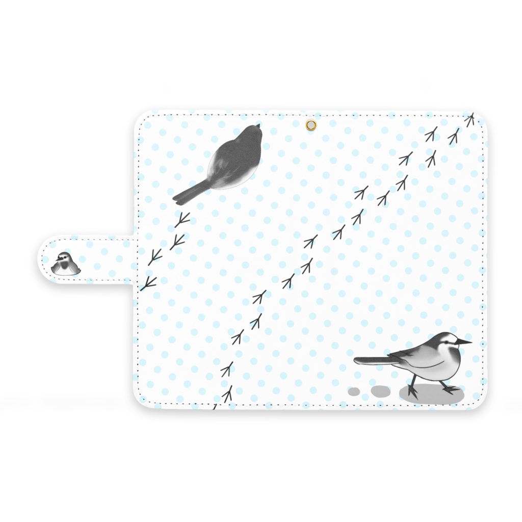 鳥 Android手帳型スマホケース