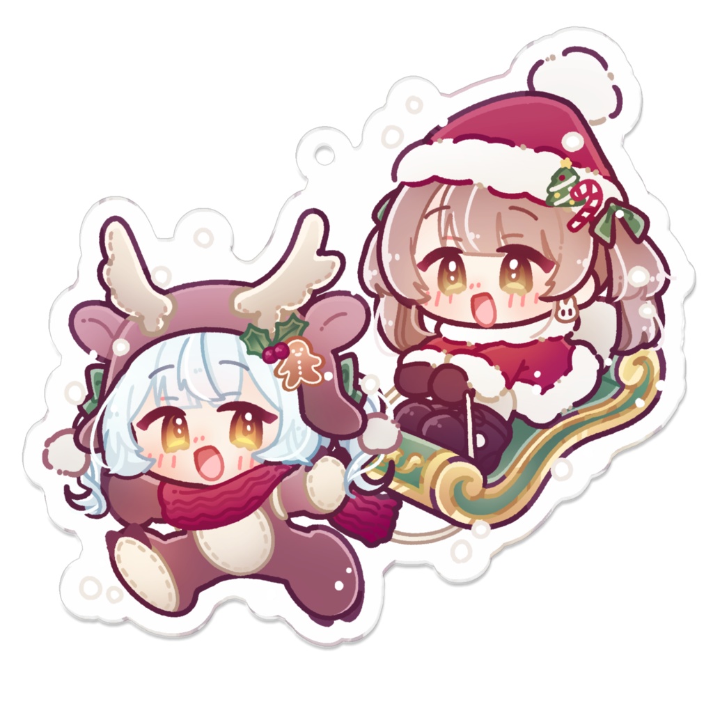 ぷあめるクリスマスアクリルキーホルダー