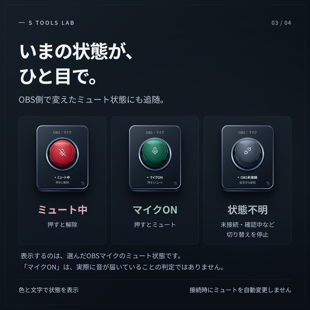 OBS Mute Switch|ひと押しでマイクをミュート【Windows・日本語/English】
