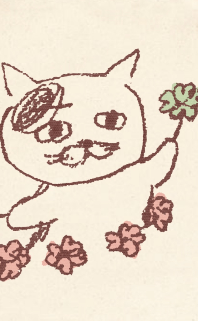 四つ葉とゆるねこトート