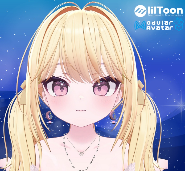 「14アバター対応」おつきさまとねこ