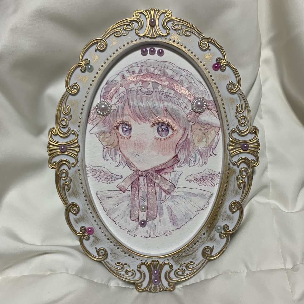 【水彩】ひつじとりぼん