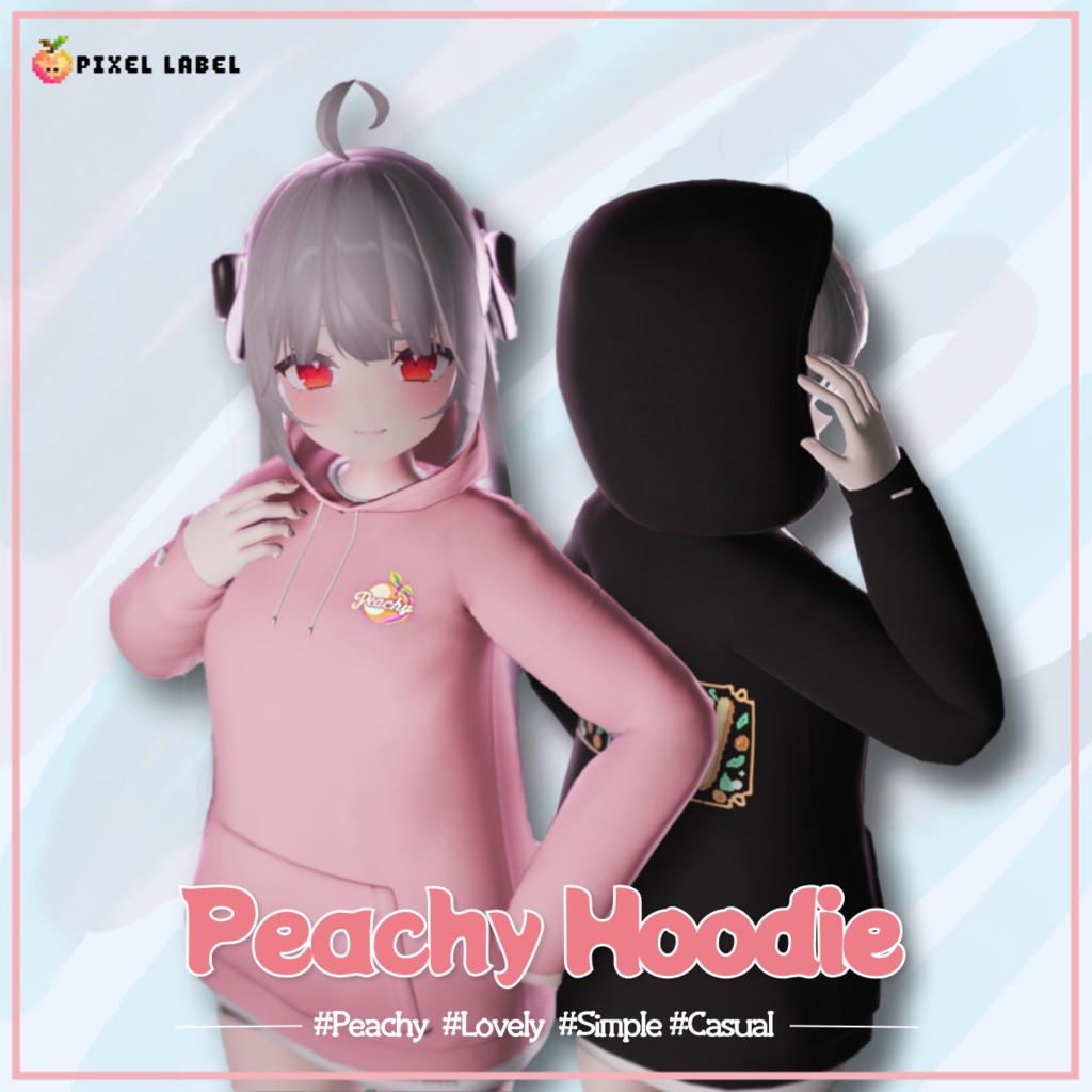 桃色のPeachyパーカー&ティーシャツ ｜Peachy Hoodie & T-Shirt