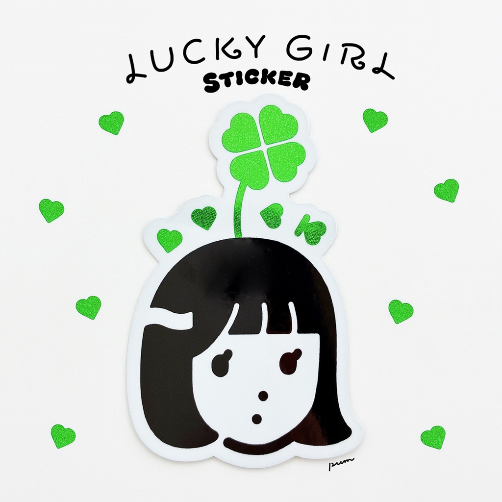 Lucky girl sticker