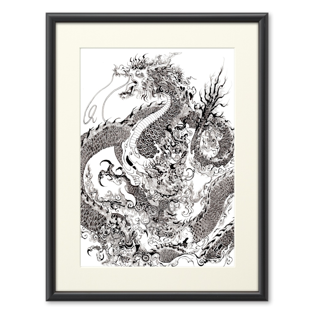 龍神絵図　複製画