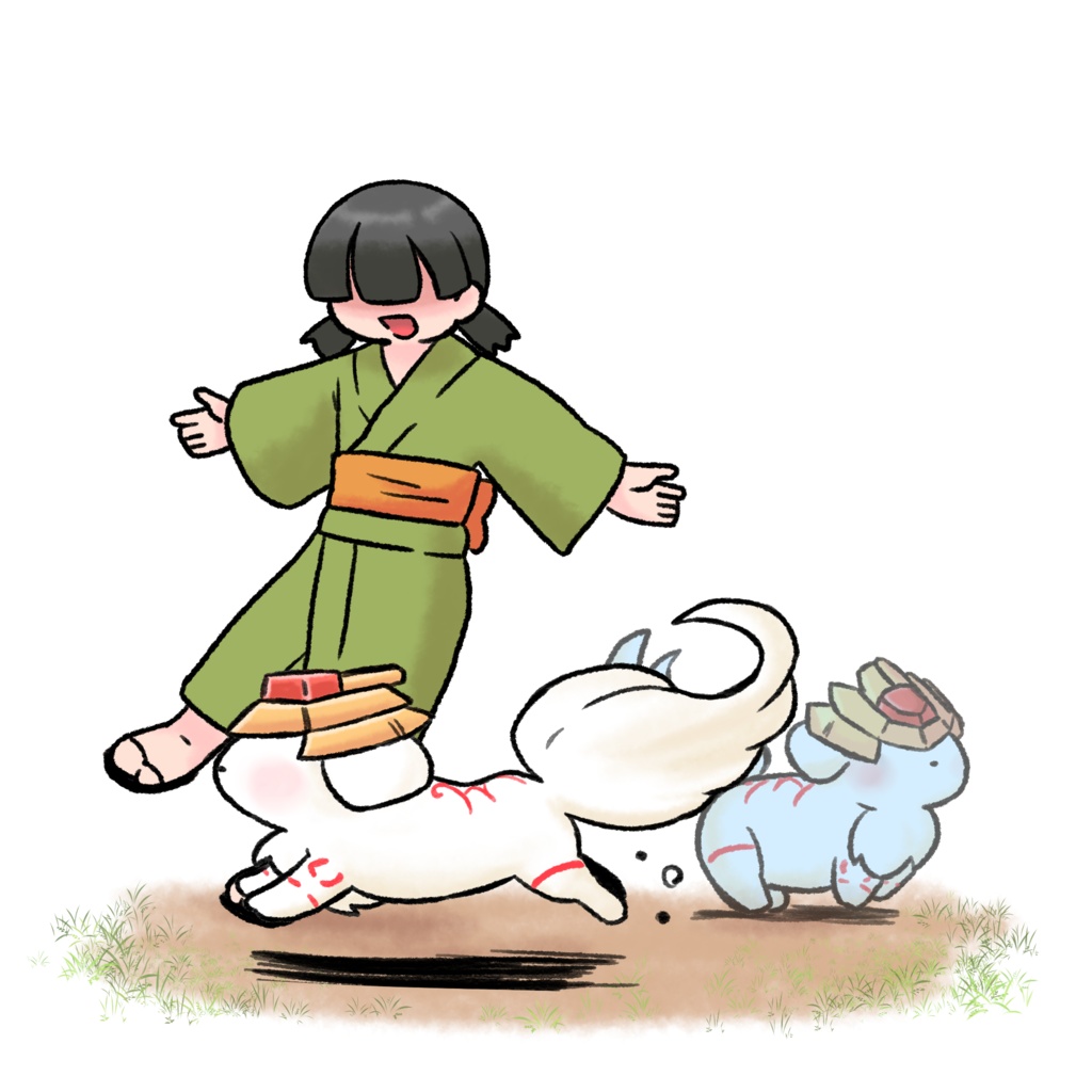 電子版【絵本風同人誌】もちがみさま 前編【 #VOICEVOX #模型娘のもち子さん】