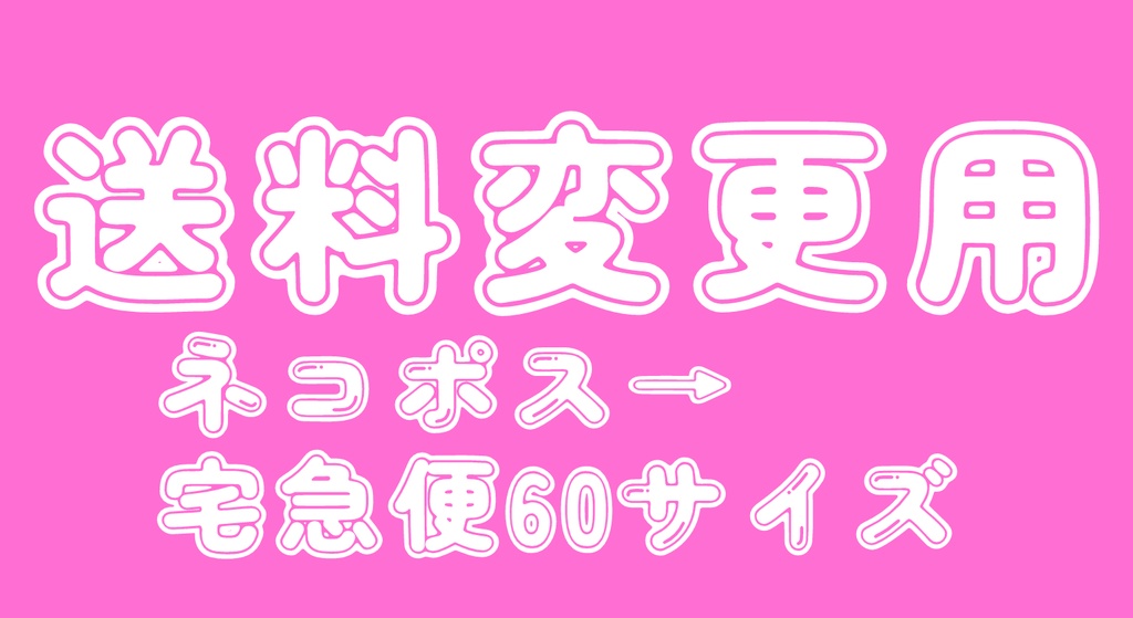 送料変更 ネコポス→宅急便60サイズ
