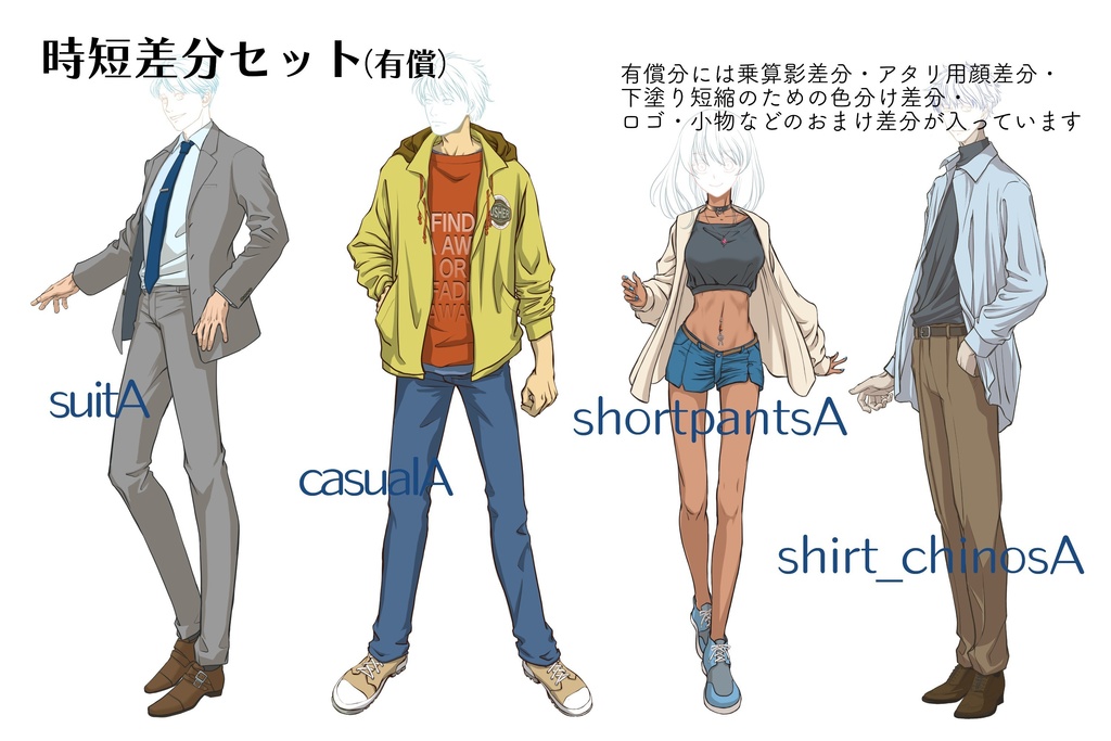 立ち絵錬成素材/無料素材あり