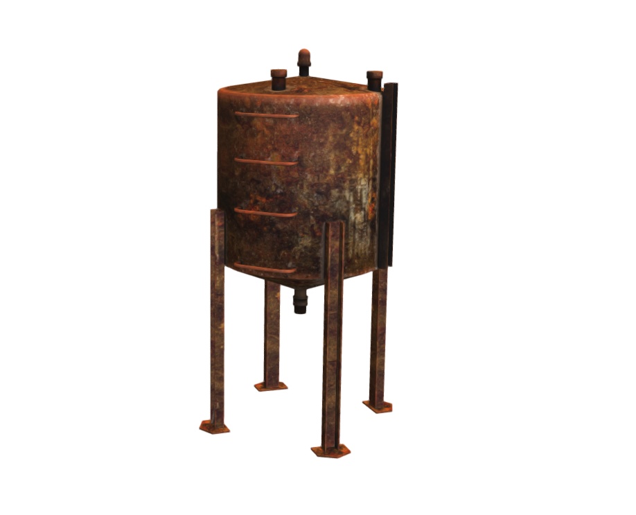 【3Dモデル】役目を終えた給水タンク