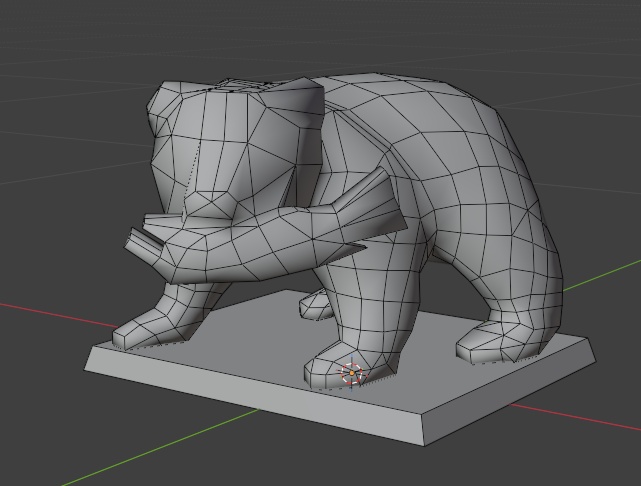 【昭和レトロ】3Dモデル 木彫りの熊