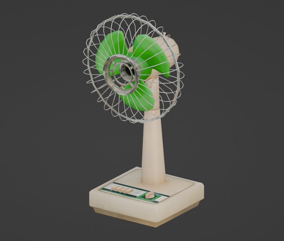 【昭和レトロ】3Dモデル レトロな扇風機