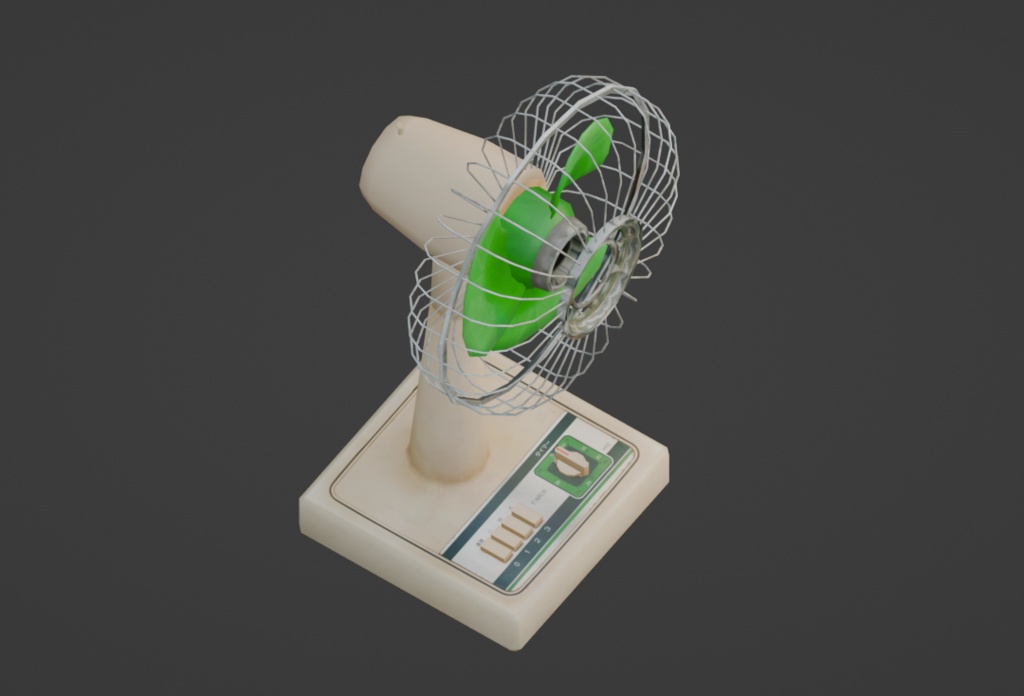 【昭和レトロ】3Dモデル レトロな扇風機