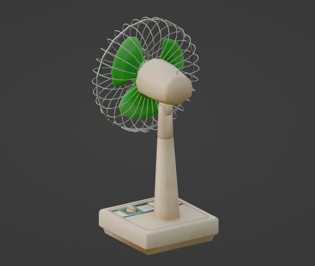 【昭和レトロ】3Dモデル レトロな扇風機