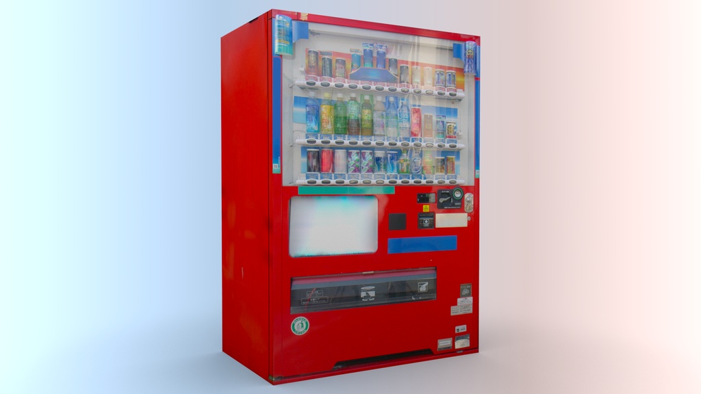 3D自動販売機モデル [ローポリ△12][高解像度テクスチャ][VRChat]