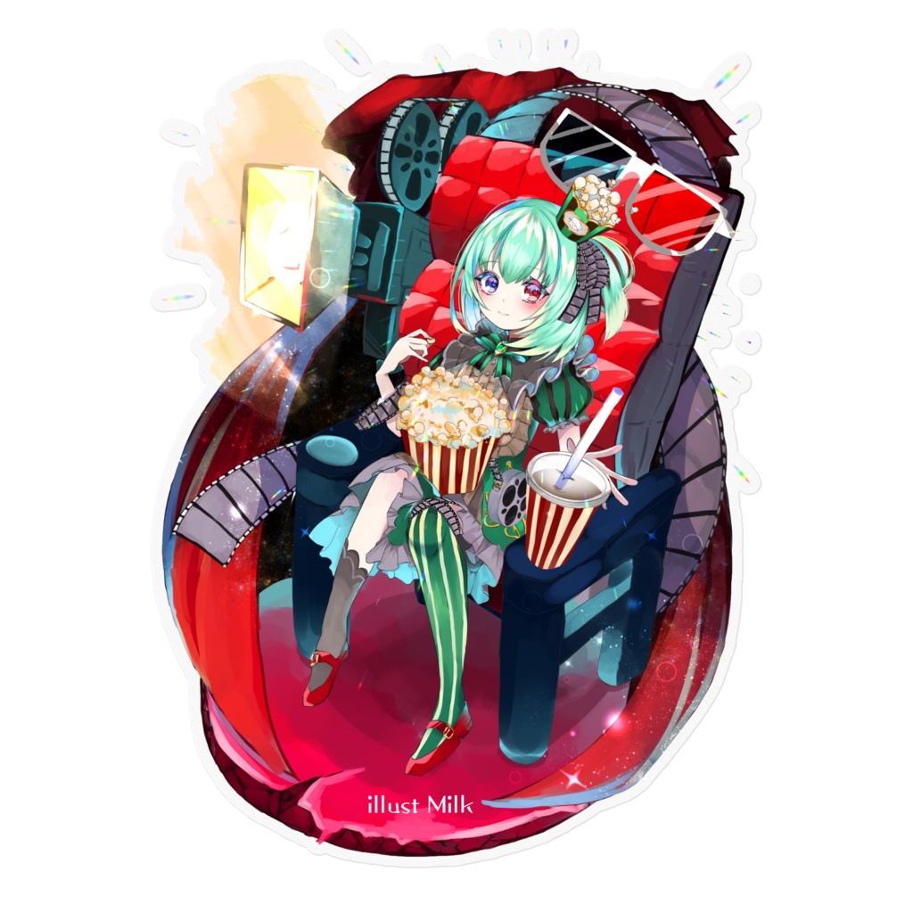 萌葱ゆいんクリアステッカーE映画館