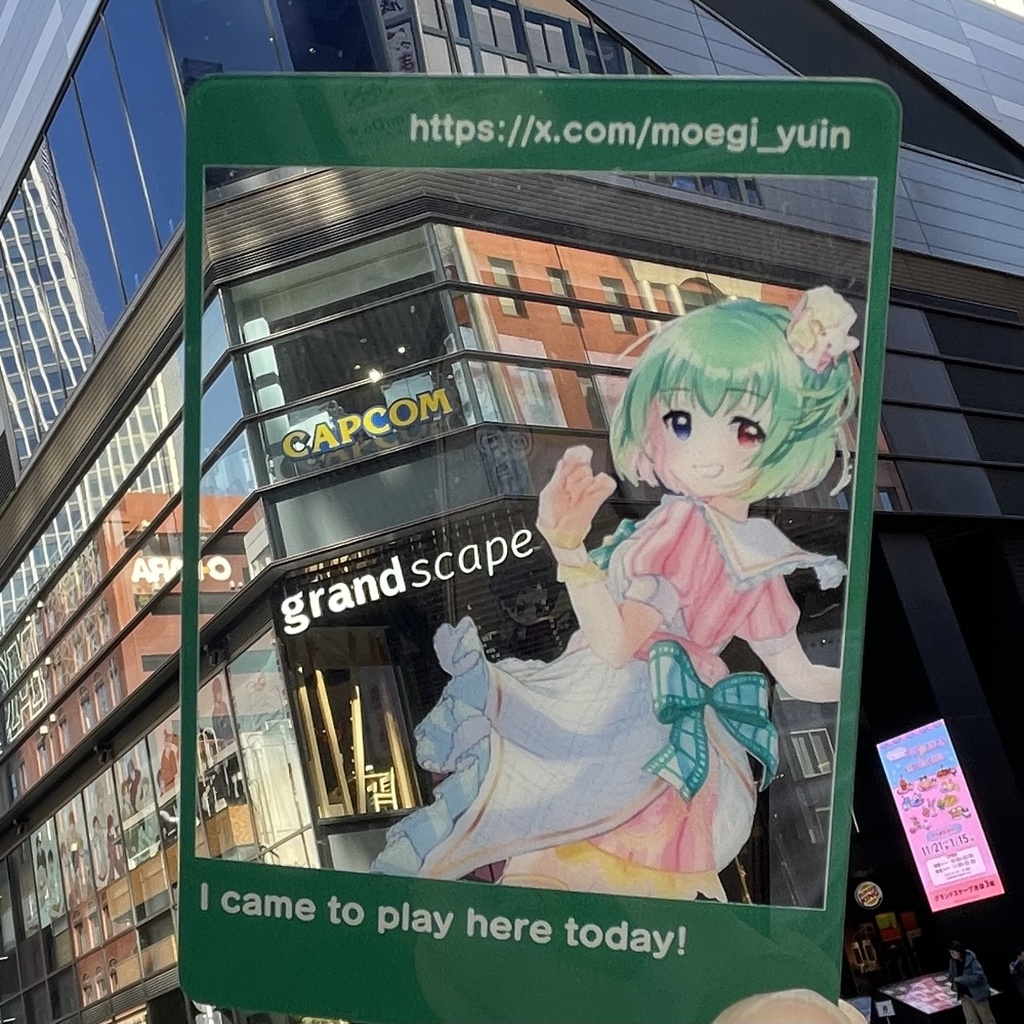 Vtuber萌葱ゆいん★お出かけクリアフレームカード