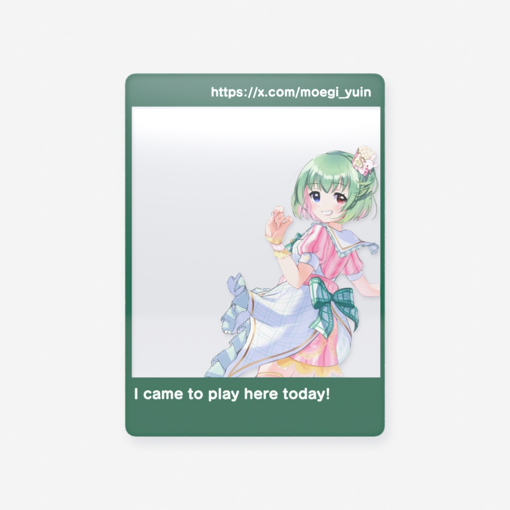 Vtuber萌葱ゆいん★お出かけクリアフレームカード