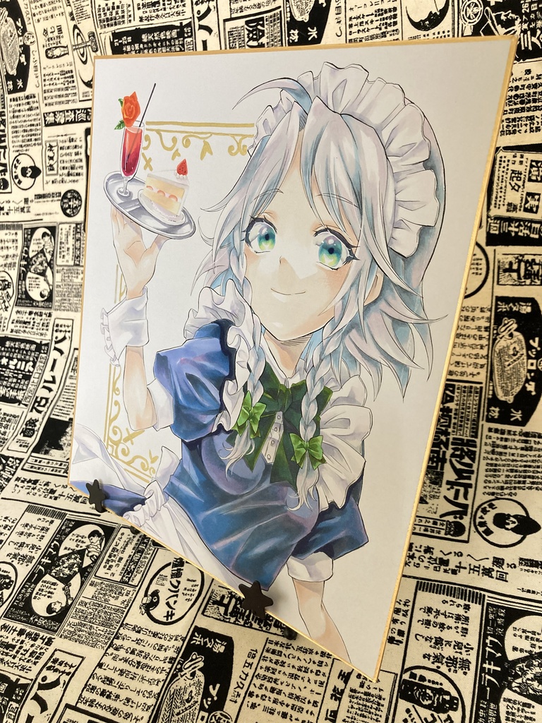 大色紙原画 十六夜咲夜