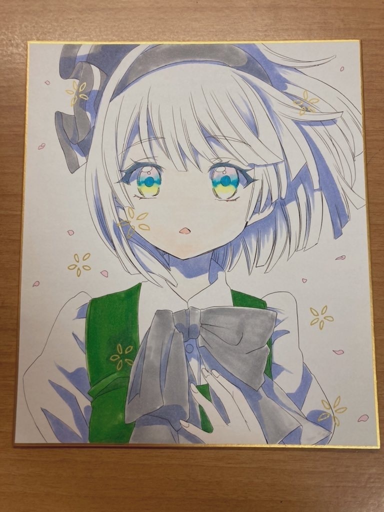 中色紙原画 魂魄妖夢