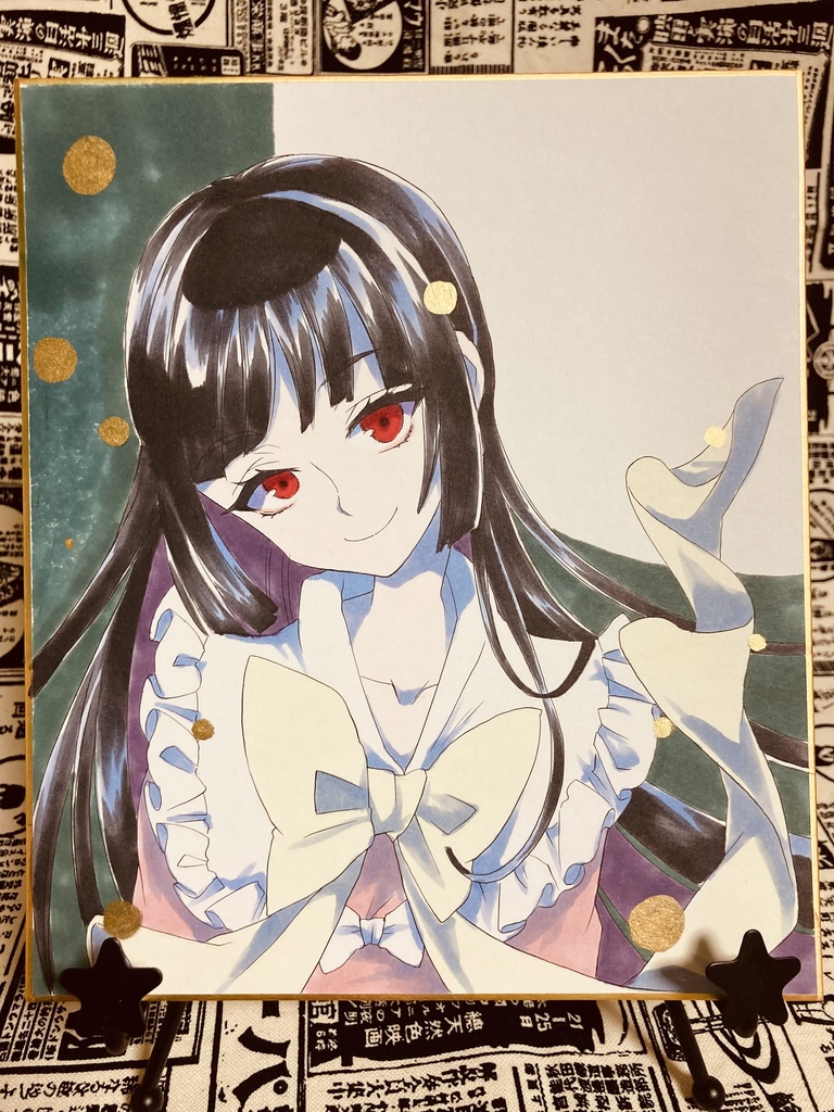 中色紙原画 蓬莱山輝夜