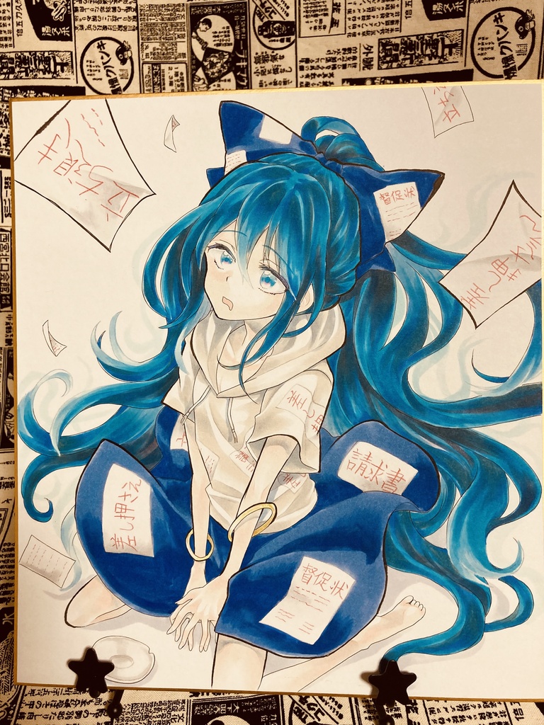 大色紙原画 依神 紫苑