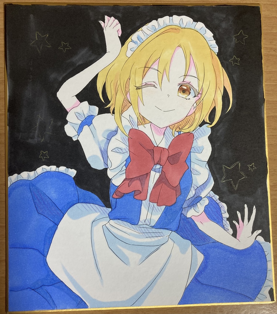 中色紙原画 夢月 ※難あり