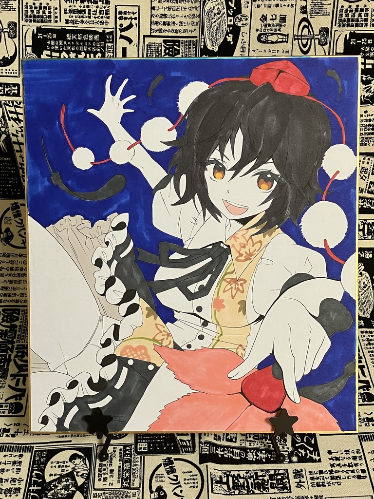 大色紙原画 射命丸文