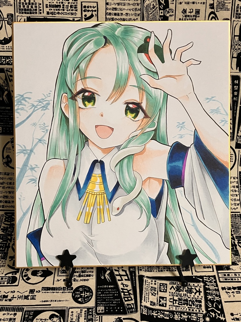 大色紙原画 東風谷早苗
