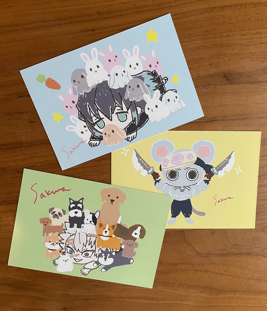動物いっぱいポストカードセット