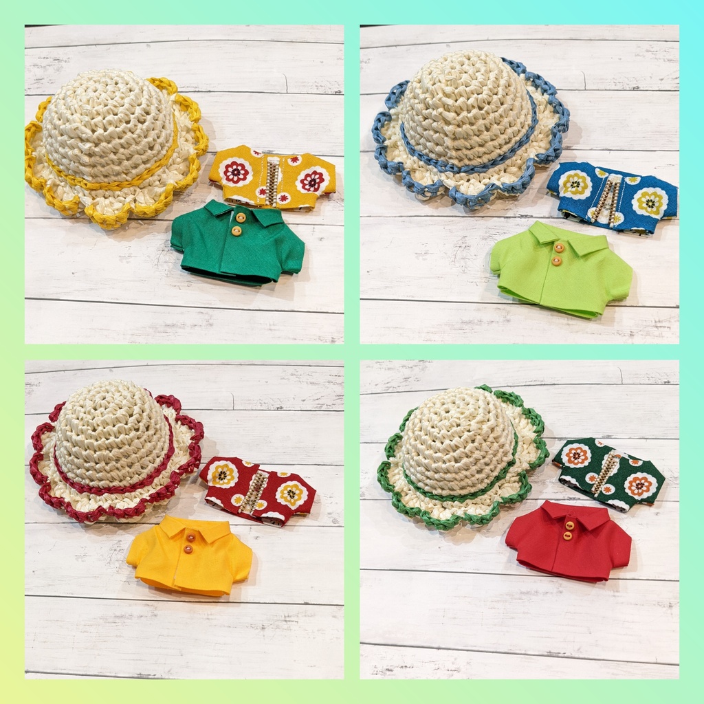 選べる麦わら帽子ジャケシャツセット👒🧥👕