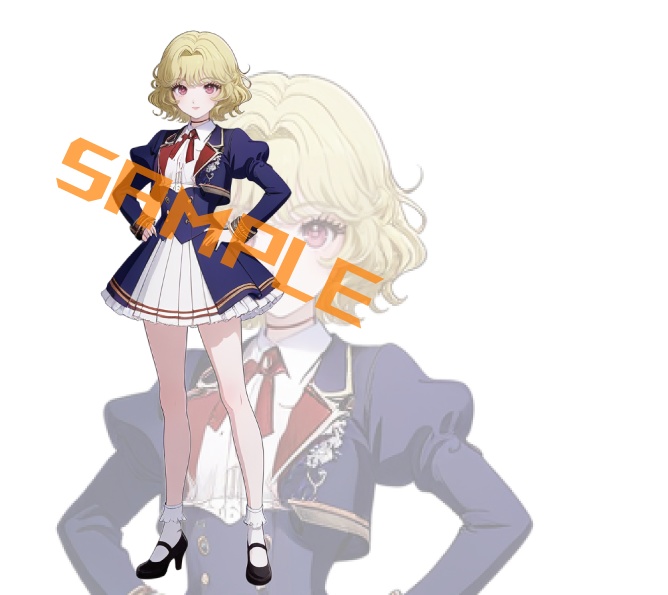 【立ち絵】制服を着た女の子　（２枚）