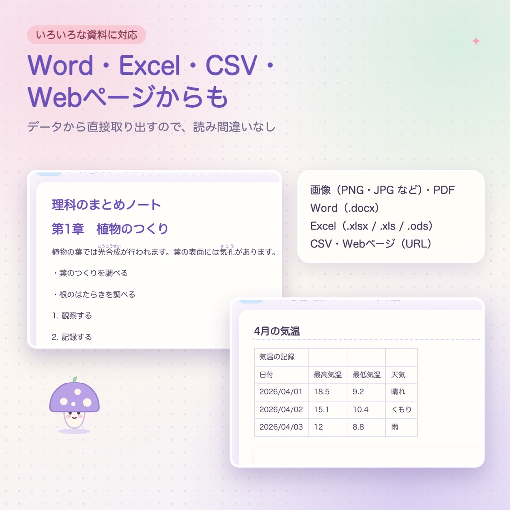 もじとり ― 画像・PDFから文字と画像を取り出すソフト(縦書き・ルビ対応/Windows・Mac)