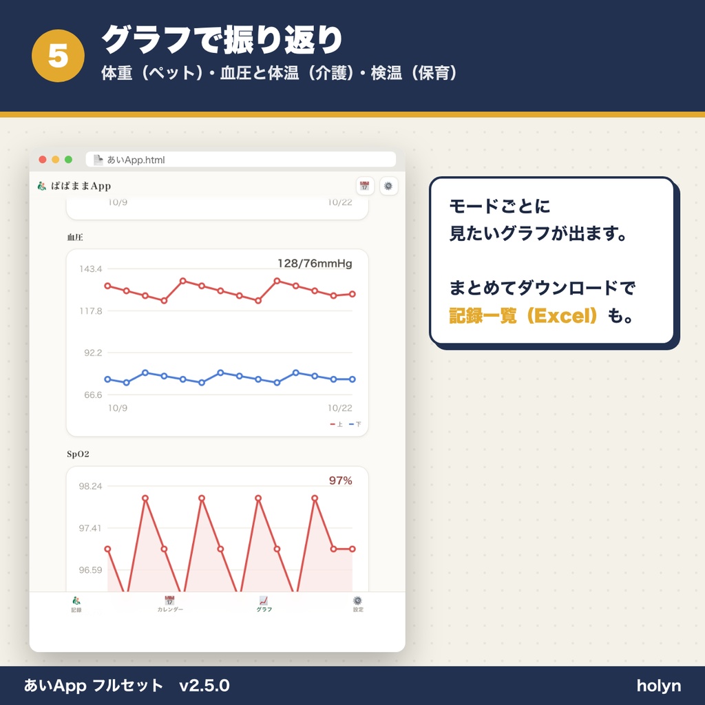 あいApp フルセット ─ ペット・介護・保育の記録が1つに。3つセットで 960円お得