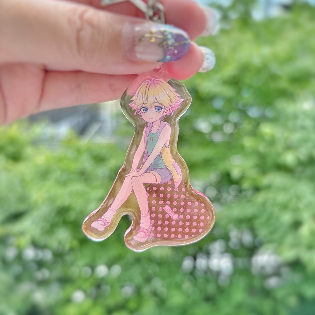 【通常配送】【創作男の子】りおくんラメ入りアクリルキーホルダー