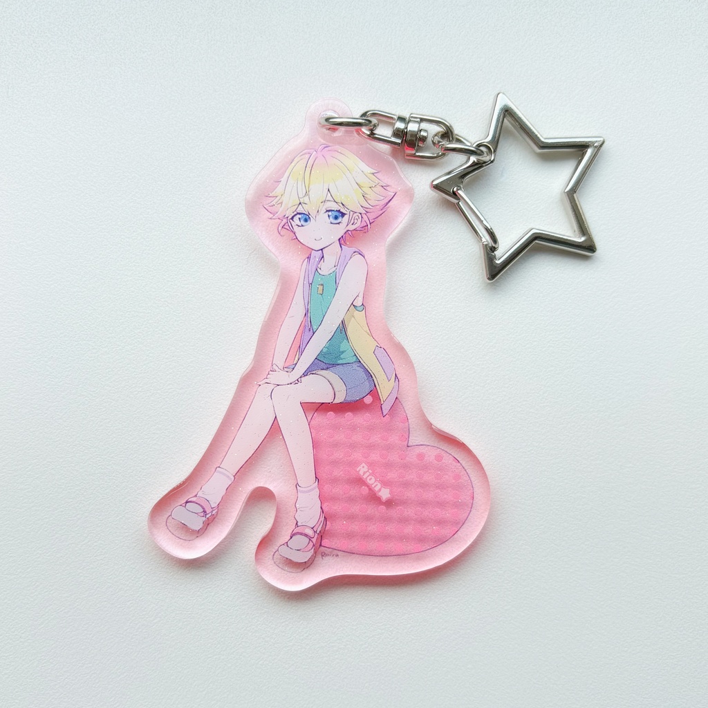 【通常配送】【創作男の子】りおくんラメ入りアクリルキーホルダー
