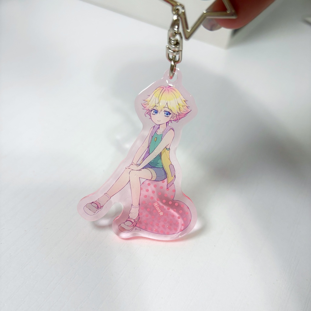 【通常配送】【創作男の子】りおくんラメ入りアクリルキーホルダー