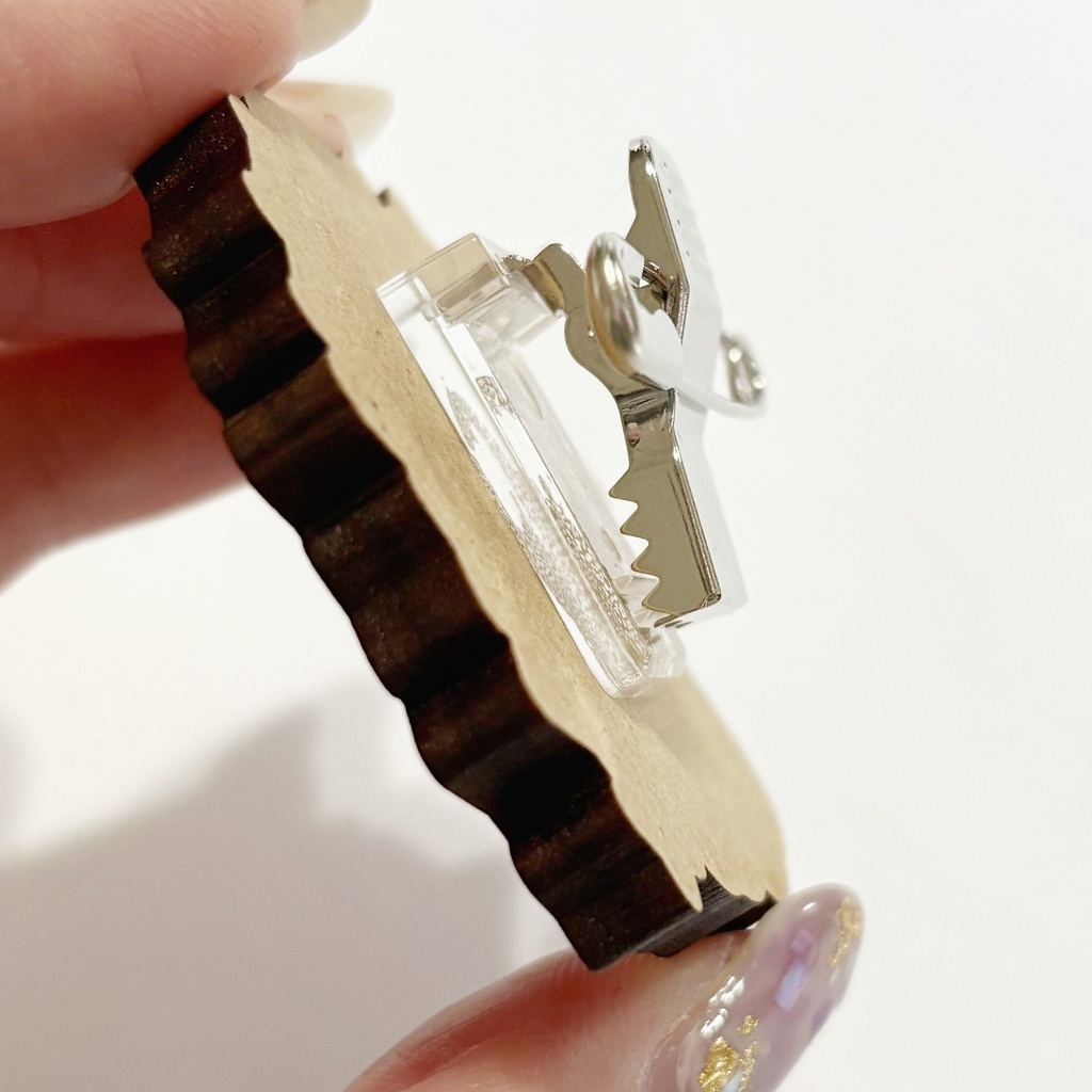 【通常配送】【創作男の子】りおくん木製クリップバッジ