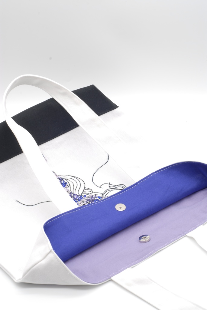 【オーダー】推し色刺繍のトートバッグ