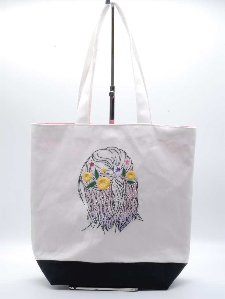【オーダー】推し色刺繍のトートバッグ
