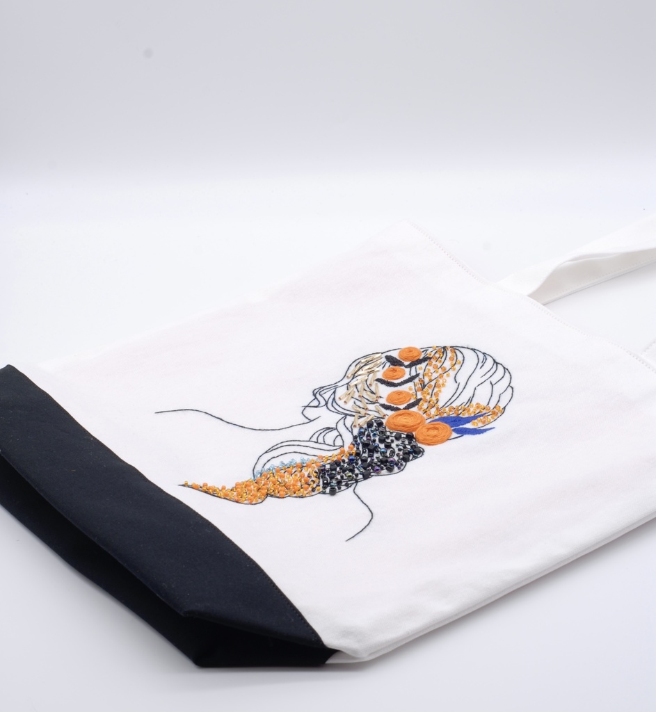 【オーダー】推し色刺繍のトートバッグ